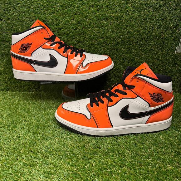 Size 12  Nike  Air Jordan 1 Mid SE 'Turf Orange' DD6834-802 - Picture 6 of 9